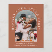 アーチフォトQRコードテラコッタ披露宴招待状 (正面)