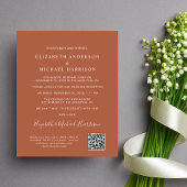 アーチフォトQRコードテラコッタ披露宴招待状