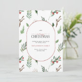 アーチフォレストモダンベリーピネコーンメリークリスマス シーズンカード (スタンド正面)