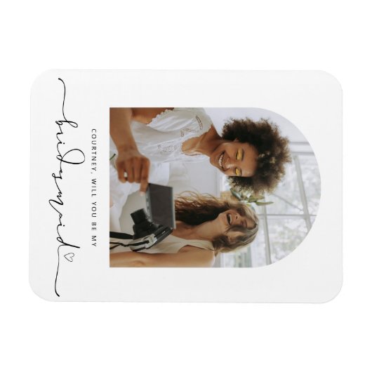 アーチフレームは私のブライドメイド磁石 マグネット (横)