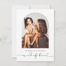 アーチフレームは私のメイド・オブ・オーナー（花嫁付き添い人）カード