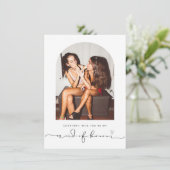 アーチフレームは私のメイド・オブ・オーナー（花嫁付き添い人）カード サンキューカード (スタンド正面)