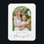 アーチフレームは私の花の女の子のマグネットになる マグネット<br><div class="desc">ミニマルモダンリストと私のフラワーガール提案マグネット。レイアウト、フォント、文字サイズの変更など、このデザインの高度なカスタマイズを行うには、上クリックの「」ボタカスタマイズンを使用してください。何か連絡質問があれば私に頼む！</div>