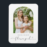 アーチフレームは私の花の女の子のマグネットになる マグネット<br><div class="desc">ミニマルモダンリストと私のフラワーガール提案マグネット。レイアウト、フォント、文字サイズの変更など、このデザインの高度なカスタマイズを行うには、上クリックの「」ボタカスタマイズンを使用してください。何か連絡質問があれば私に頼む！</div>