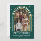 アーチフレームクリスマスカードファミリーフォト シーズンカード (正面)