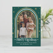 アーチフレームクリスマスカードファミリーフォト シーズンカード (スタンド正面)