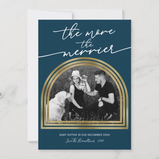 アーチフレームクリスマス妊娠発表 シーズンカード (正面)