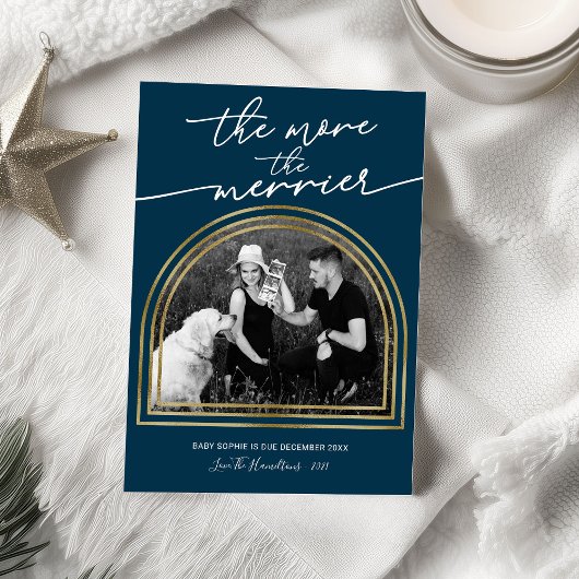 アーチフレームクリスマス妊娠発表 シーズンカード