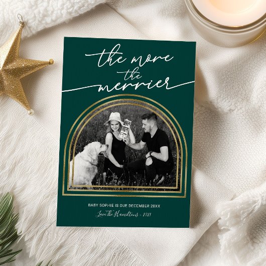 アーチフレームクリスマス妊娠発表 シーズンカード