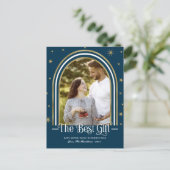 アーチフレームクリスマス妊娠発表 シーズンポストカード (スタンド正面)