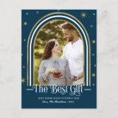 アーチフレームクリスマス妊娠発表 シーズンポストカード (正面)