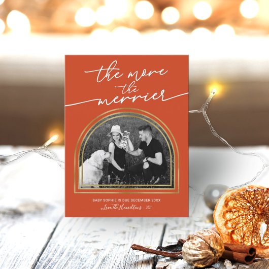 アーチフレームクリスマス妊娠発表 シーズンポストカード