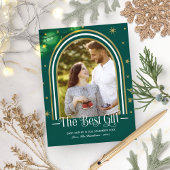アーチフレームクリスマス妊娠発表 シーズンポストカード