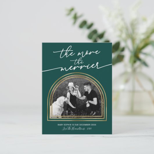 アーチフレームクリスマス妊娠発表 シーズンポストカード (スタンド正面)