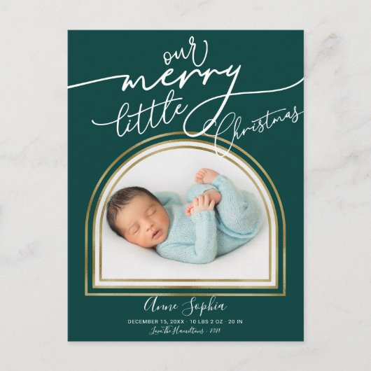 アーチフレームクリスマス誕生発表 シーズンポストカード (正面)