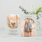 アーチフレームモダンコラージュのミニマル写真 シーズンカード (スタンド正面)