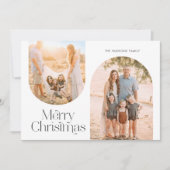 アーチフレームモダンコラージュのミニマル写真 シーズンカード (正面)