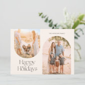 アーチフレームモダンコラージュのミニマル写真 シーズンカード (スタンド正面)