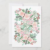 アーチフレームモダンフローラファミリークリスマスフォト シーズンカード (裏面)