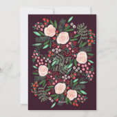 アーチフレームモダンフローラファミリークリスマス3写真 シーズンカード (裏面)