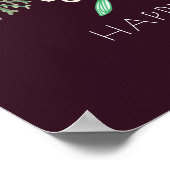 アーチフレームモダンフローラファミリークリスマス3写真 ポスター (角)