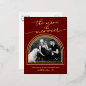 アーチフレーム妊娠告知ホイル葉書 箔シーズンポストカード (正面/裏面)