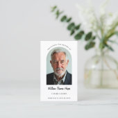 アーチフレーム葬儀祈りの言葉写真モダン 名刺 (スタンド正面)