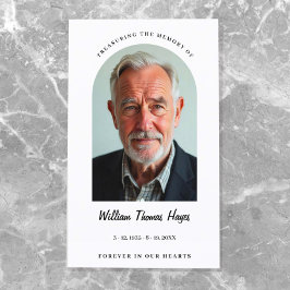 アーチフレーム葬儀祈りの言葉写真モダン 名刺