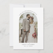 アーチフレー結婚ムの写真サンキューカード サンキューカード (正面)