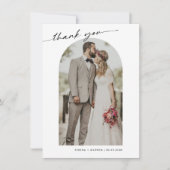 アーチフレー結婚ムの写真サンキューカード サンキューカード (正面)