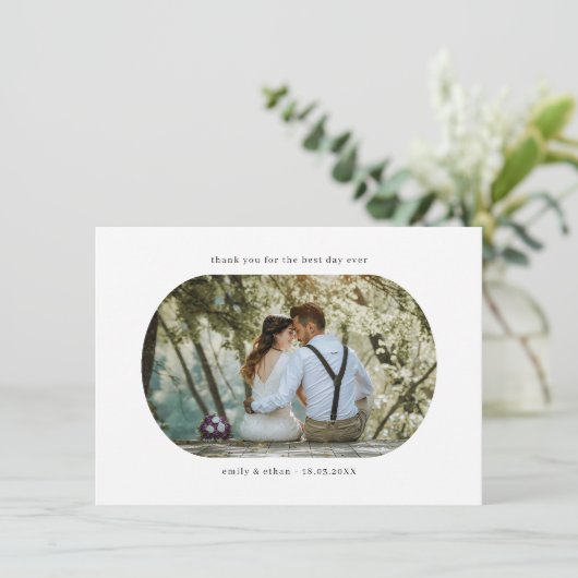 アーチフレー結婚ムの写真サンキューカード サンキューカード (スタンド正面)