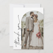 アーチフレー結婚ムの写真サンキューカード サンキューカード (正面)