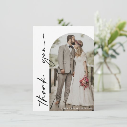 アーチフレー結婚ムの写真サンキューカード サンキューカード (スタンド正面)