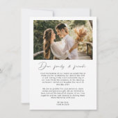 アーチフレー結婚ムの写真サンキューカード サンキューカード (裏面)