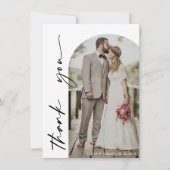 アーチフレー結婚ムの写真サンキューカード サンキューカード (正面)