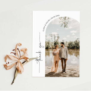 アーチフレー結婚ムの写真サンキューカード サンキューカード