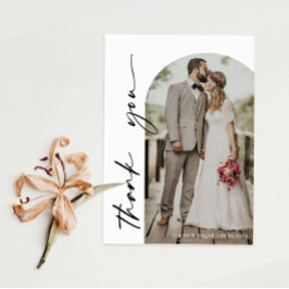 アーチフレー結婚ムの写真サンキューカード サンキューカード