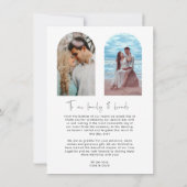 アーチフレー結婚ムの写真サンキューカード サンキューカード (裏面)