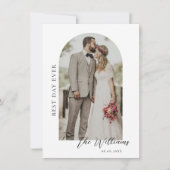 アーチフレー結婚ムの写真サンキューカード サンキューカード (正面)