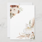 アーチフローラボホパンプキン引っ越し祝いパーティーパーティー 招待状 (裏面)