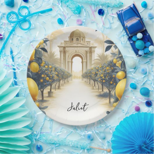 アーチフードおもしろいフルーツライムレモンブライダルシャワー ペーパープレート (パーティー)