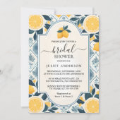 アーチフードおもしろいフルーツライムレモンブライダルシャワー 招待状 (正面)