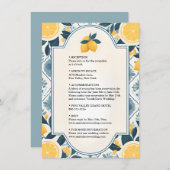 アーチフードおもしろいフルーツライムレモン軍隊結婚ズ エンクロージャーカード (正面/裏面)