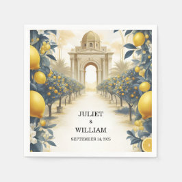 アーチフードおもしろいフルーツライムレモン軍隊結婚ズ スタンダードカクテルナプキン