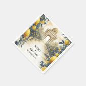 アーチフードおもしろいフルーツライムレモン軍隊結婚ズ スタンダードカクテルナプキン (角)