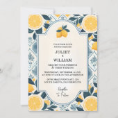 アーチフードフルーツおもしろいライムレモ結婚ン 招待状 (正面)