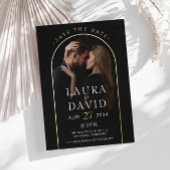 アーチブラック&ホワイトエレガンス 箔招待状