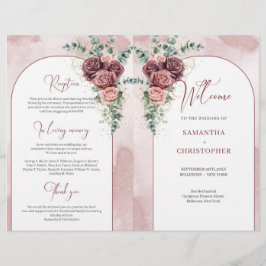 アーチブルゴーニュ素朴ー赤面バラユーカリ折り畳み