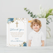 アーチブルーフローラファースト聖体拝領写真 サンキューカード (スタンド正面)