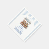 アーチブルー農家マーケットベビーシャワー スタンダードカクテルナプキン (角)